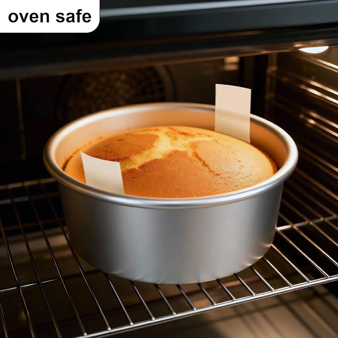 6 Inch Cake Pans, 2PCS Nonstick Small Cake Pans With 60PCS Parchment Paper | Aluminum Pans for Birthday Smash Layer Cakes, Round Cake Pans for Home Kitchen, Leak proof &6 X 3 Inch, Heavy Duty &Oven Safe - Image 4
