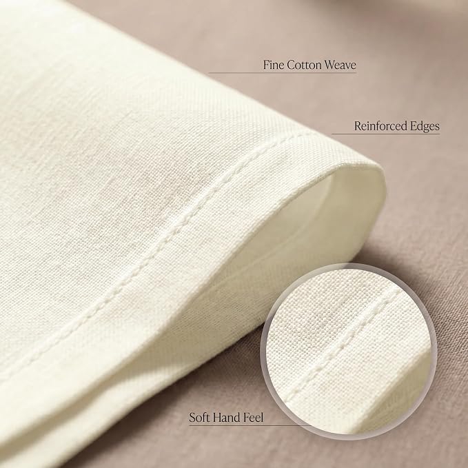 Urban Villa Cloth Napkins Cotton 20x20 (Set of 12) Ivory - Image 5