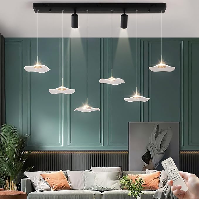 Siittoo 40" Modern LED Pendant Light, Dimmable Kitchen Island Light | 34W LED Pendant with Remote, Adjustable Height, 3000K-6000K Dimming for Kitchen Island & Dining Room by Siittoo