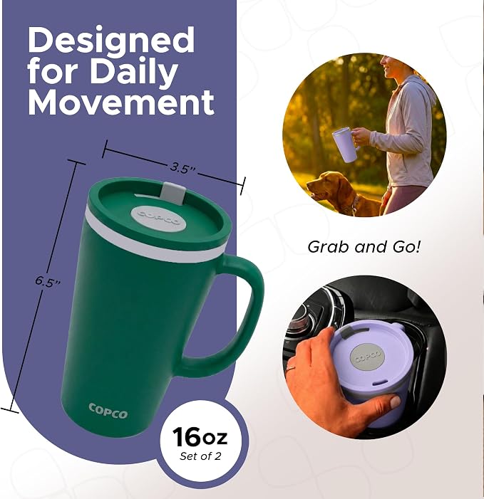 Copco Cone Desk Mug 16 Oz - Light Purple, Set of 2 - Image 2