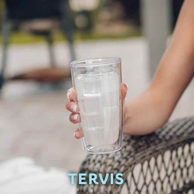 Tervis Clear & Colorful Tabletop Made in USA Double Walled Insulated Tumbler Travel Cup Keeps Drinks Cold & Hot, 16oz - 4pk, River Rock - Image 7