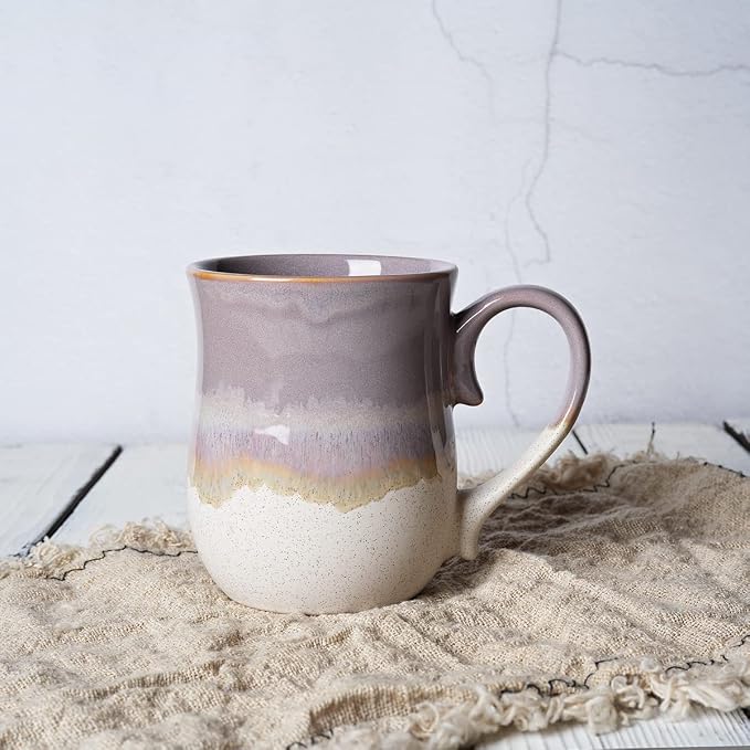 Bosmarlin Large Ceramic Coffee Mug, 20 Oz, Big Tea Cup for Office and Home, Dishwasher and Microwave Safe(20 Oz, Purple) - Image 4