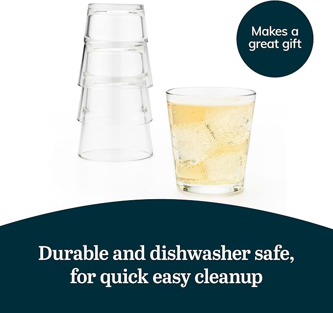 Libbey 15790 Restaurant Basics Stacking 9 oz Pint Glasses Set of 12, All Purpose Heavy Duty Glasses, Durable and Dishwasher-Safe Glass Drinkware - Image 5