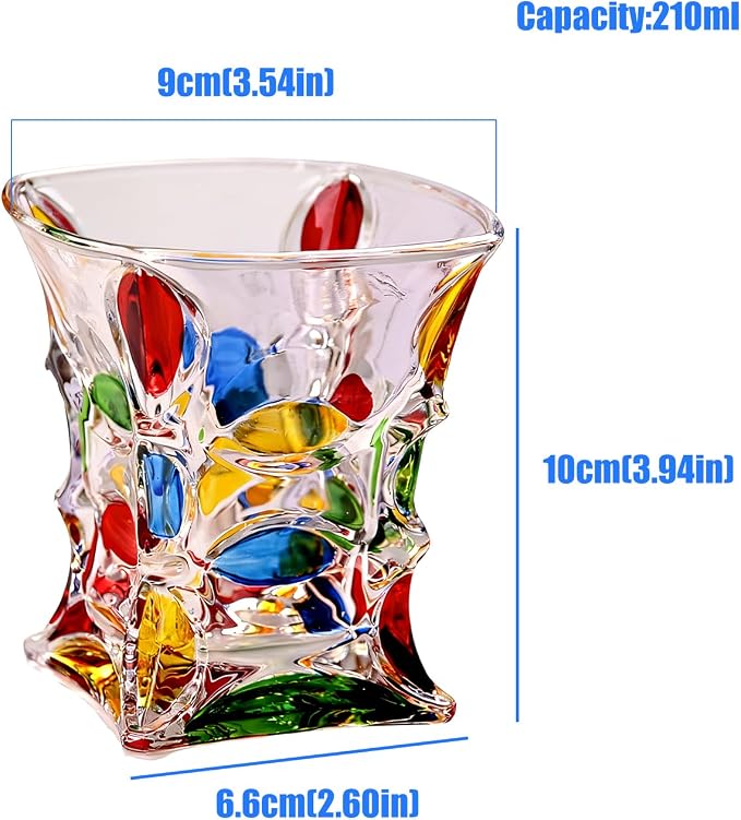 Textured Glassware 210ml Ideal for Coffee Tea Cocktails Dining Traditional Wine Glass - Image 3