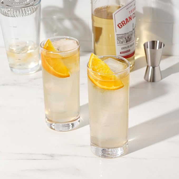 True Highball Glasses, Tall Glass Tumbler for Cocktails, Mojito Iced Tea Juices, Soda Water Drinking Cups, Kitchen Glassware, Home Bar, 11 oz Set of 4 - Image 5