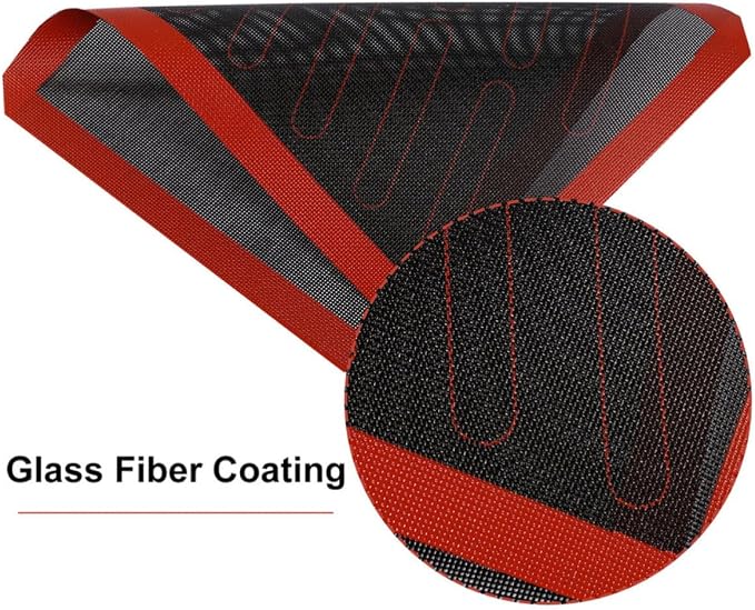 Ipetboom Non-stick Silicone Baking Mat with High Elasticity and Glass Fiber Construction, Heat Resistant Oven Pad for Bread and Pizza Baking, Easy to Store Reusable Bakeware Liner - Image 8