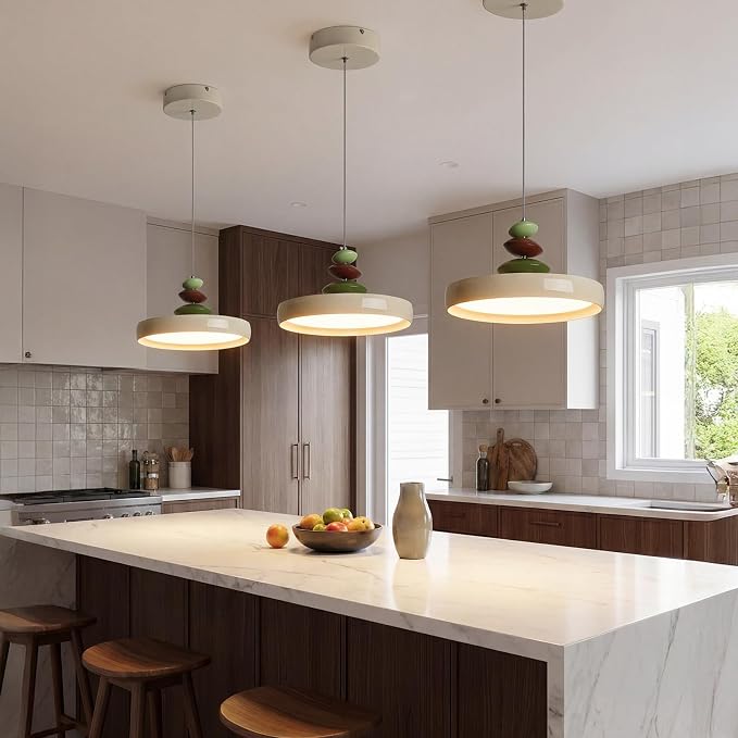 Modern Pendant Lights,White 12" LED Pendant Lighting Fixture with Remote Control Dimmable 3 Color Mode & Brightness, Adjustable Hanging Lamp for Kitchen Dining Room Bedroom Kitchen Island - Image 9