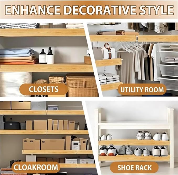 Wire Rack Covers for Shelves, 5 PCS 42x10x1.6 in PVC Wire Shelf Covers for Pantry Kitchen Closet Bathroom Office Shelving, Moisture-Resistant & Removable - Image 3