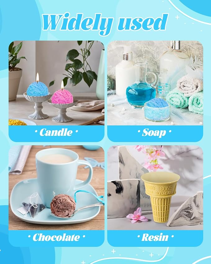 Ice Cream Cone Mold & Ball Candle Mould, Non-Stick Baking Mould For Candy, Chocolate, Jelly, Ice Cream, Soap, Resin, Craft, Wedding, Birthday Party Decor - Image 6