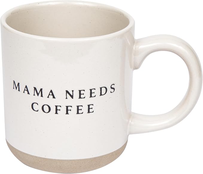 Sweet Water Decor Mama Needs Coffee Stoneware Coffee Mugs - 14Oz Cute Coffee Mugs for Hot & Cold Drinks - Dishwasher & Microwave Safe - Mothers Day Gift - Ideal Tea & Espresso Mugs by SweetWaterDecor