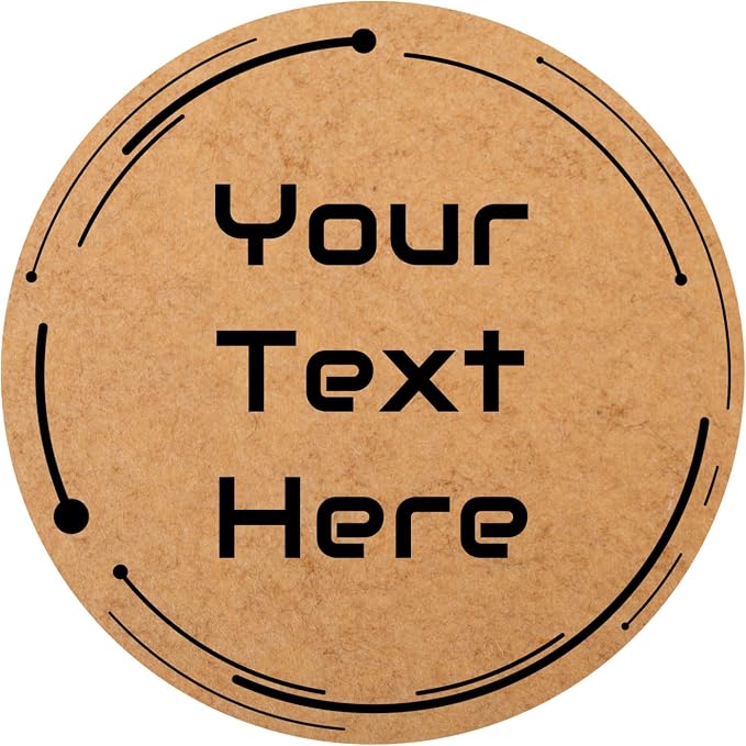 100-1000 Pcs Kraft Custom Sticker Labels Round Customized Labels Wreath Designs Personalized Stickers for Food Jars Gift Essential Oil Bottles Storage Bins(Kraft Paper 11) by Unknown
