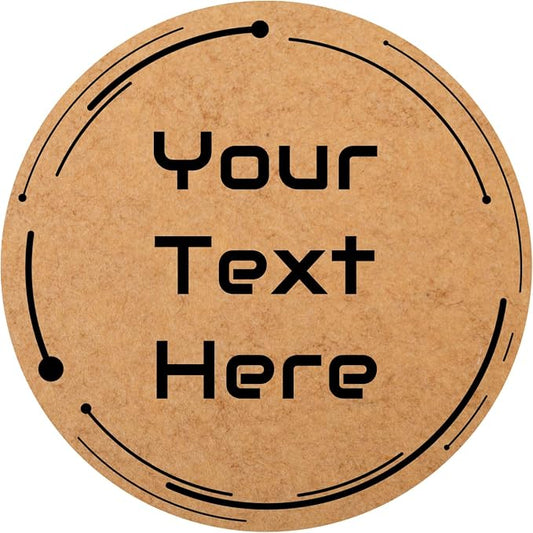 100-1000 Pcs Kraft Custom Sticker Labels Round Customized Labels Wreath Designs Personalized Stickers for Food Jars Gift Essential Oil Bottles Storage Bins(Kraft Paper 11) by Unknown