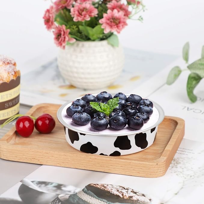 Beasea 4 Inch Pie Tins with Lids, 50 Pack 8 Oz Mini Tart Pan Disposable Pie Tins, Black White Aluminum Foil Flat Baking Cups Round Muffin Container for Mini Cheesecake Tart Quiche - Image 4