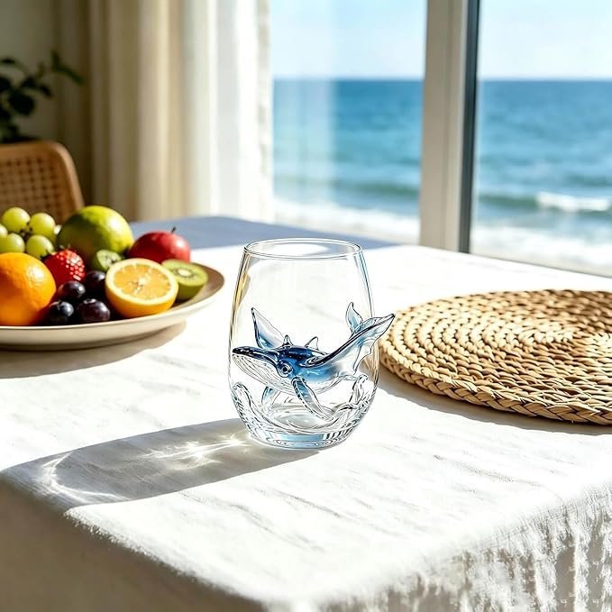 Artisan Blue Octopus Glassware Handmade 3D Ocean Decor Gift - Image 2