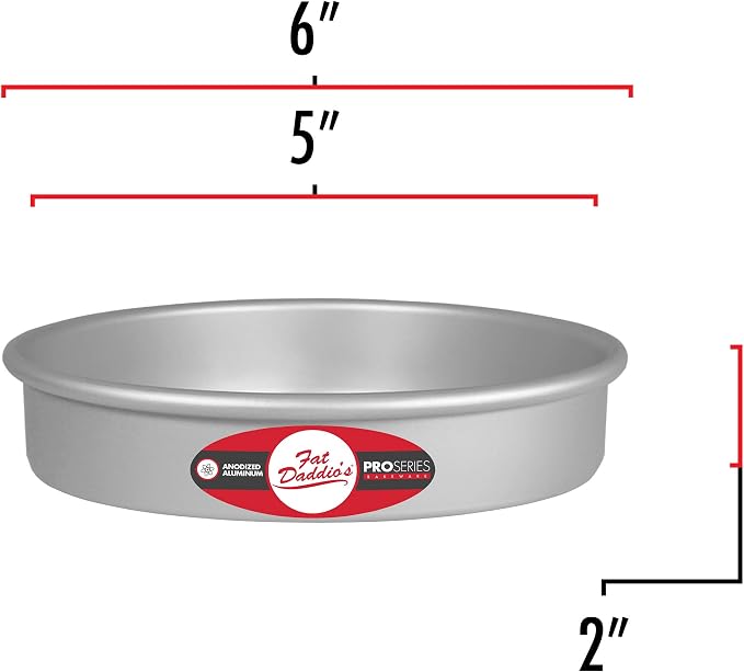 Fat Daddio's PRD-52 Anodized Aluminum Round Cake Pan, 5 x 2 inch - Image 3