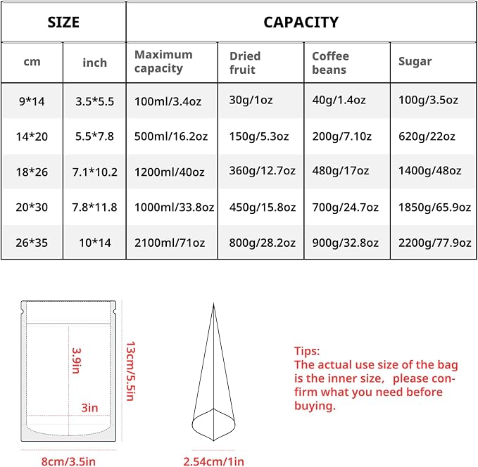 80PCS 5.5"X8" Kraft Paper Bags with Window,Resealable White Small Stand Up Pouches for Food Storage,Reusable Zipper Lock Packaging Bags for Small Business&Personal,Cookie,Snacks,Tea,Coffee - Image 2