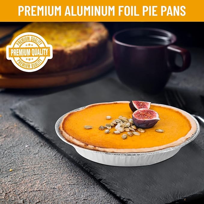 Aluminum Foil 6 inch Pie Pans, 55 Count | Disposable Baking Plates, Made in USA, Heavy Duty Tins, Mini Pies, Quiche and Tarts - Image 9