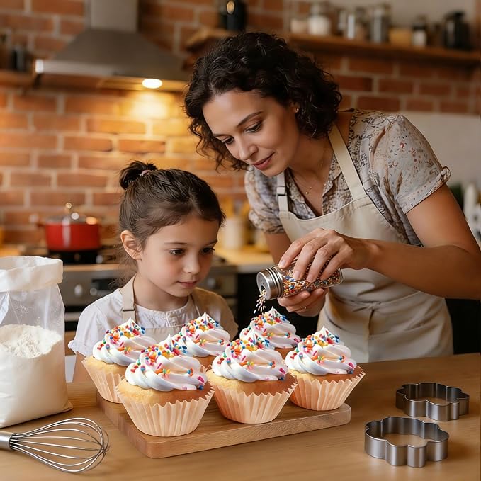 Caperci Heavy Duty Jumbo Cupcake Muffin Liners for Baking - Extra Large 100pcs Grease-Resistant Natural Paper Baking Cups, No Muffin Pan Needed, Odorless, Easily Peels (Natural) - Image 6