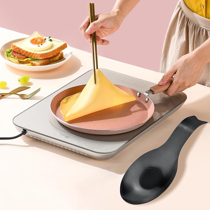 VanlonPro Stainless Steel Spoon Rest, Spatula Ladle Holder, Stainless Steel Utensil Spoon Rest Holder, Brushed Finish, Dishwasher Safe 9.8 x 3.7 Inch (1PC, Fishtail - Black) - Image 3