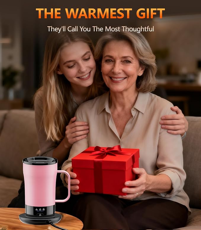 Self-Heating Coffee Mug, 14oz Heated Coffee Mug - Rechargeable Temperature Control Coffee Mug Keep Coffee Hot, Smart Mug Great Gift for Coffee Lovers & Slow Sippers - Image 7