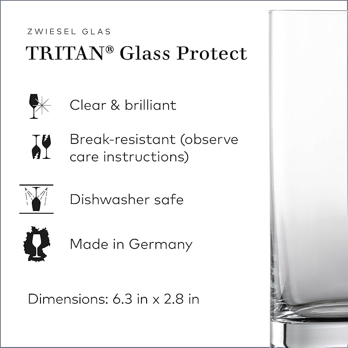 ZWIESEL GLAS Paris Iceberg Long Drink Glass 16.5 Ounce (Set of 6), Drinking Glasses for Long Drinks, Dishwasher-Safe Tritan Crystal Glasses, Made in Germany - Image 2