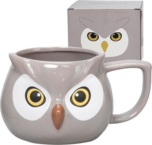Owl Mug - Ceramic Coffee Cup for Women, 3D Funny Coffee Mug, Christmas Birthday Owl Gifts for Women Man Kids 14oz by ToCooTo