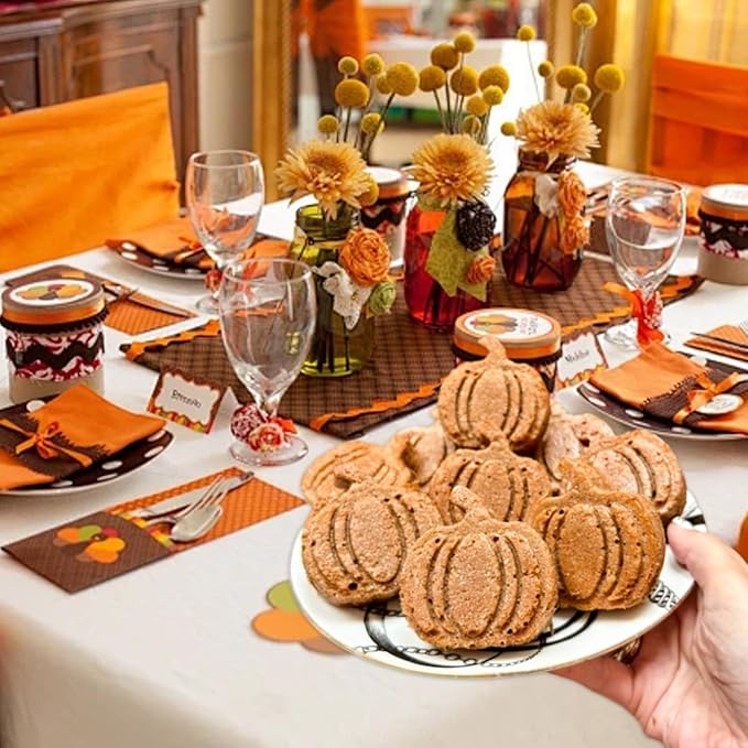 2 Pcs Fall Pumpkin Silicone Molds for Chocolate 3D Pumpkin Silicone Mold Halloween Thanksgiving Candy Baking Molds for Candy Ice Cube Cake Cupcake Decorations Jelly Jello Candle