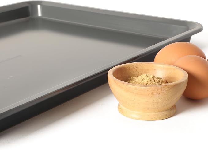 Calphalon Legacy 18 x 13 Inch PFA Free Nonstick Cookie Sheet Baking Pan in Blue, Durable Heavy Gauge Steel Bakeware for Even Heating, Oven Safe Baking Tray for Cookies - Image 2