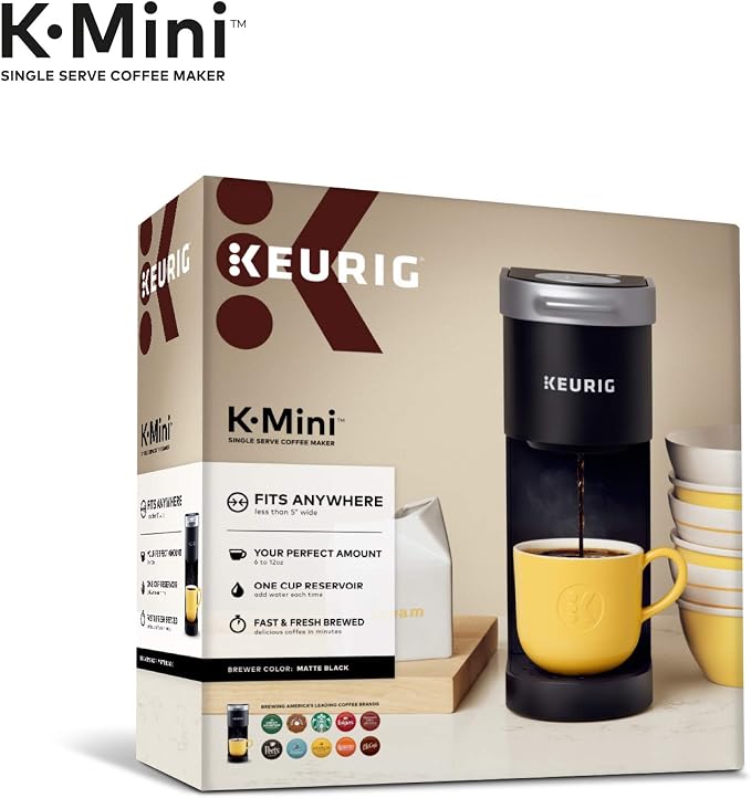 Keurig K-Mini Single Serve K-Cup Pod Coffee Maker, 6 to 12oz Brew size, with Cord Storage, Perfect for Small Spaces, Black | Cord Storage, Small Spaces - Image 13