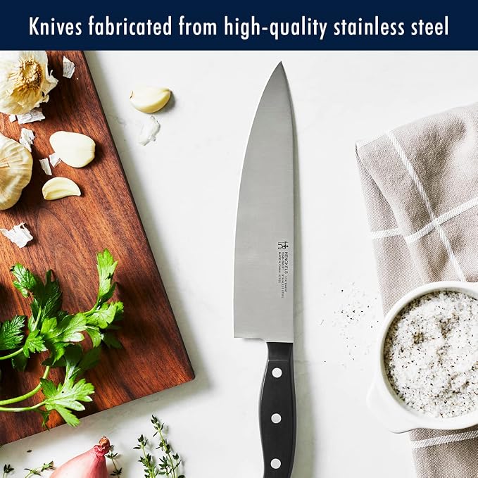 Henckels Statement 15-Pc Knife Block Set, Razor-Sharp, German Engineered | Informed by 100+ Years of Mastery. Dishwasher safe, Comfortable Grip Ideal for Everyday Cooking. High Quality Stainless Steel - Image 4