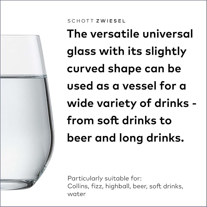 SCHOTT ZWIESEL Forté Universal Tumbler (Set of 6), Versatile Drinking Glasses, Dishwasher-Safe Tritan Crystal Glasses, Made in Germany (19 Ounce) - Image 4