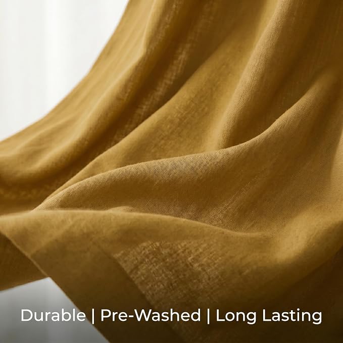 Urban Villa Cotton Grommet Curtains 50x84 (2 Panels) Yellow - Image 8