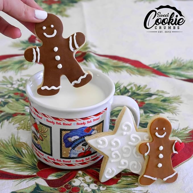 Gingerbread Man Cookie Cutter Set (Gingerbread Man 3 Piece), Premium Food-Grade Stainless Steel, Dishwasher Safe