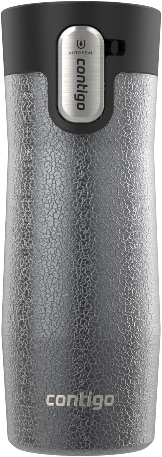Contigo AUTOSEAL West Loop Vacuum-Insulated Stainless Steel Travel Mug with Easy-Clean Lid 16 oz Crystal Sake by Unknown