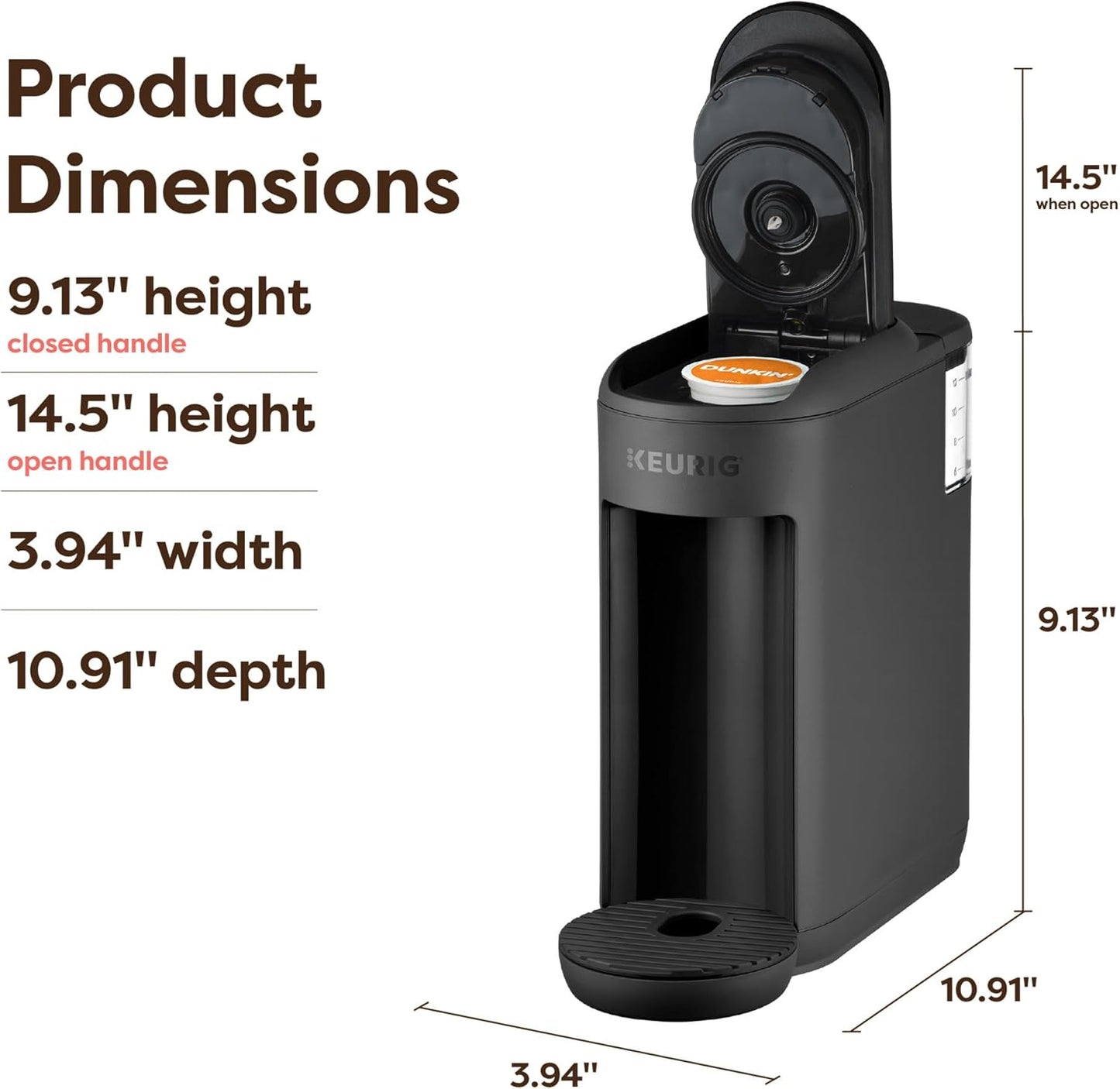 Keurig K-Mini Mate Single Serve Coffee Maker – Compact 12oz Brewer for Small Spaces, Black