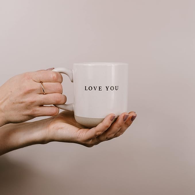 Sweet Water Decor Love You Stoneware Coffee Mugs - 14Oz Cute Mugs for Hot & Cold Drinks - Dishwasher & Microwave Safe - Gift for Special Someone - Ideal for Espresso & Tea Lovers - Image 5