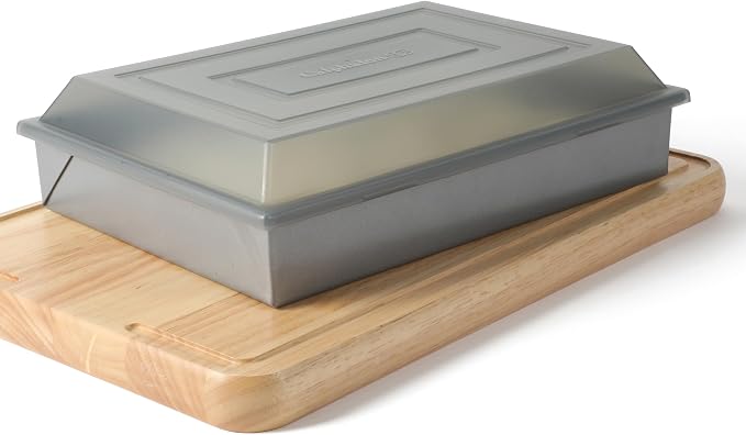 Calphalon Titan Bake Pan with Lid, 13 x 9 Inch Cake Pan, Baking Cake Pan, Nonstick 2-Pack Bakeware Set, Aluminized Steel PFOA-Free for Even Heating, Commercial Quality Baking - Image 5