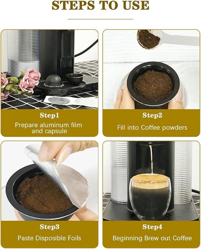 Of 100 Coffee Pods Sealing Covers Coffee Pods Foil Lid 45mm Stickers for Home and Commercial Use Home Brewing Supplies - Image 4