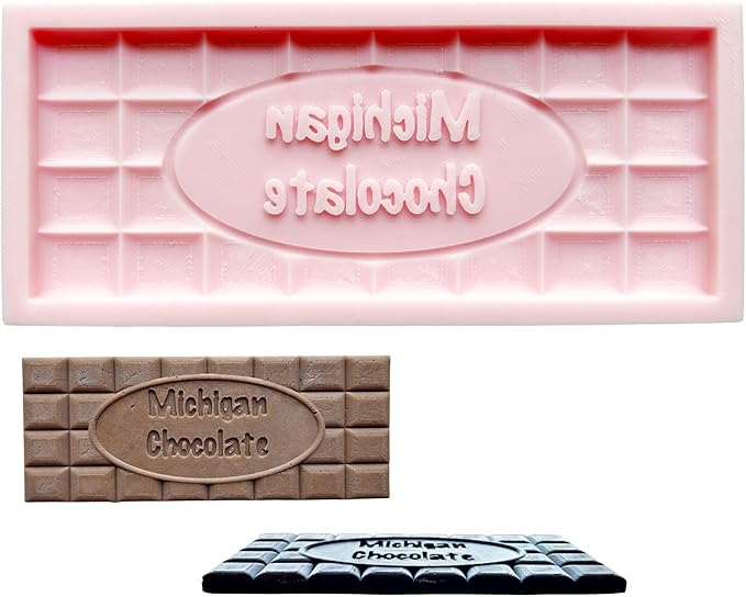 Personalized Chocolate Bar Silicone Mold, Thin Bar Design, Food-Grade, Custom Text Silicone Mold for DIY Handmade Candy or Wax Melt Snap Bars, Made in the USA