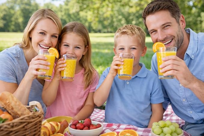 BOHEM'S Small Juice Glasses, Clear Glass Cups Tumblers, 7 Oz, Drinking Glassware for Orange Juice, Water, Milk, Coffee, Perfect for Tasting and Small Portions, Set of 4 (Style 2) - Image 3