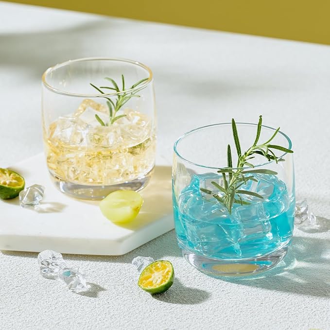 Whiskey Glasses Set of 6, Premium Crystal Bourbon Glass, 12.5 oz Drinking Glasses for Scotch, Cocktail, Whisky and Juice, Transparent Rocks Glasses, Dishwasher Safe Glassware, Gifts for Christmas - Image 4