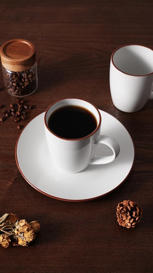 famiware Venus Coffee Mugs for 4, 13 oz Mug Set, Dringking Cup with Handle for Coffee, Tea, Cocoa, Milk, White - Image 6