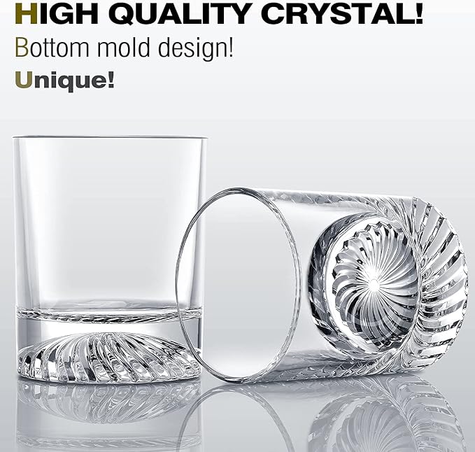 OPAYLY Whiskey Glasses Old Fashioned Glasses Set of 6 12oz Rocks Glasses Gift for Men Women Drinking Bourbon Scotch Cocktails Rum Cognac Vodka at Home Bar - Image 2