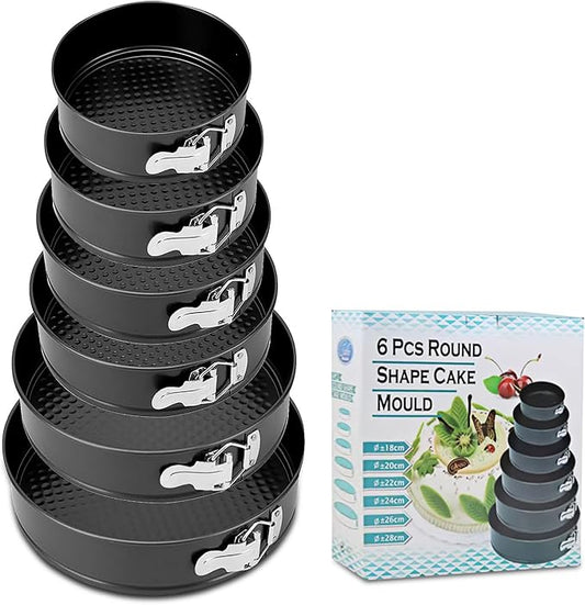 Springform Cake Pan, Cake Pan with 6 Different Size (7,8,9,9.5,10.2,11inch), Cake Molds for Baking with Removable Bottom, Non-Stick Bakeware for Effortless Baking and Easy Release by RHQQ