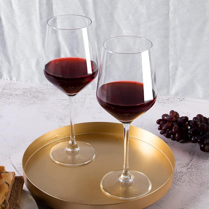 YANGNAY Wine Glasses (Set of 8, 17 Oz), Clear Wine Glasses for Red Wine, Smooth Rim, Dishwasher Safe - Image 7