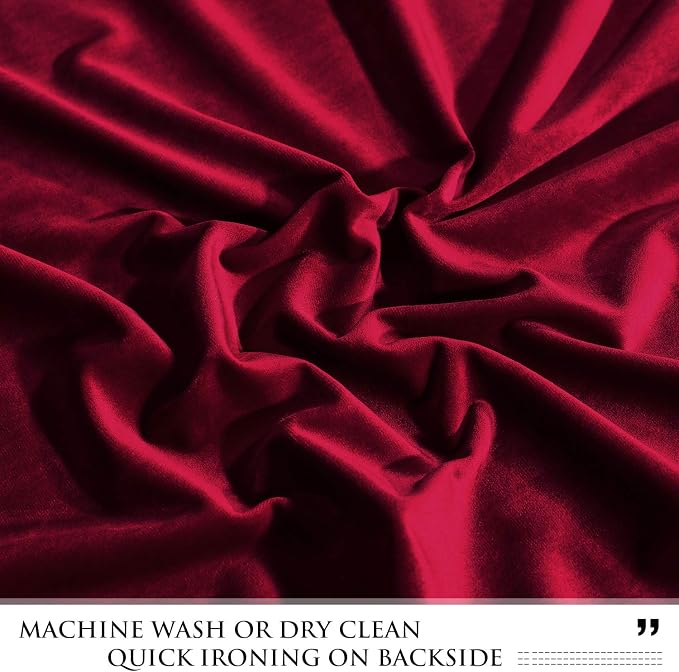 Christmas Red Valance Curtains 110 inches Width, 1 Panel | Heavy Thick Light Blocking Window Drapes, Rod Pocket Waterfall Tassel Swag for Theater, Living Room - Image 5