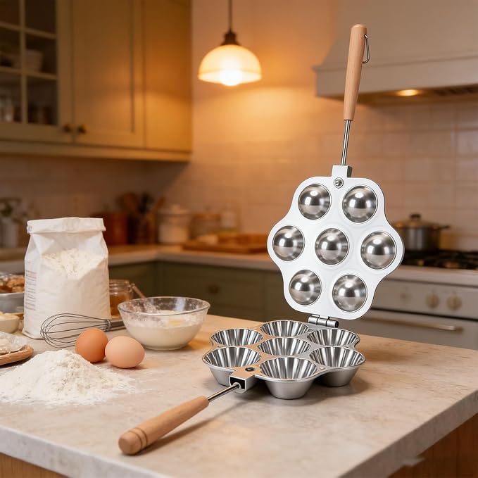 Reusable Quiche Bakeware Aluminum Alloy Mini Tart Pan with Wooden Grip Handles 21 X 43.5cm Fluted Tart Mould 2pcs for Egg Quiche Mince Pie Cheesecake Baking - Image 4