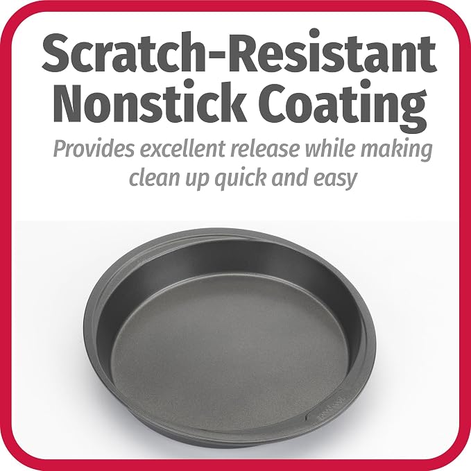 GoodCook 9-Inch Round Nonstick Cake Pan Set (2-Pack) – Heavy-Duty Carbon Steel Bakeware with Easy-Clean Non-Stick Coating – Oven & Dishwasher Safe Baking Pans for Layer Cakes, Cheesecakes, and More - Image 4
