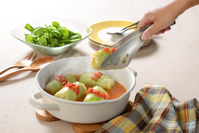 Oaks Leye LS1514 Yubisaki Server Tongs, Easy to Serve Even While Sitting, Stainless Steel, Made in Japan - Image 4