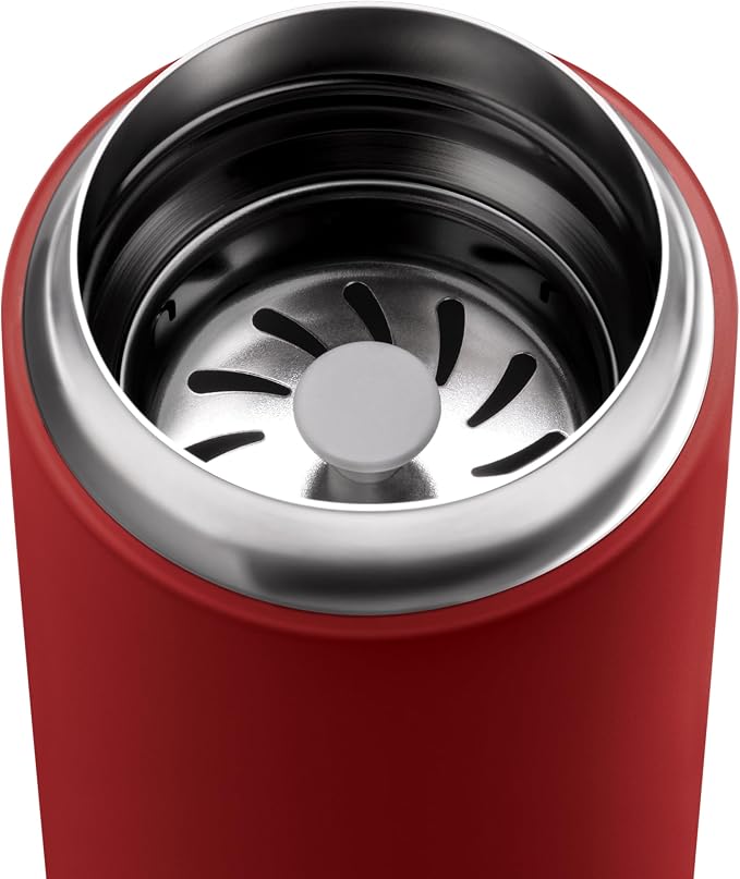 Fellow Carter Move Ceramic Lined Travel Coffee Mug 12 oz Stainless Steel | No Metallic Taste Coffee Tumbler, Leak-Proof Lid, Dishwasher Safe, Hot 12Hr Cold 24Hr, BPA-Free, Fits Cup Holders, Red - Image 4